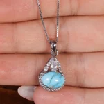 گردنبند فیروزه زنانه کد 16668