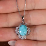 گردنبند فیروزه زنانه کد 16679