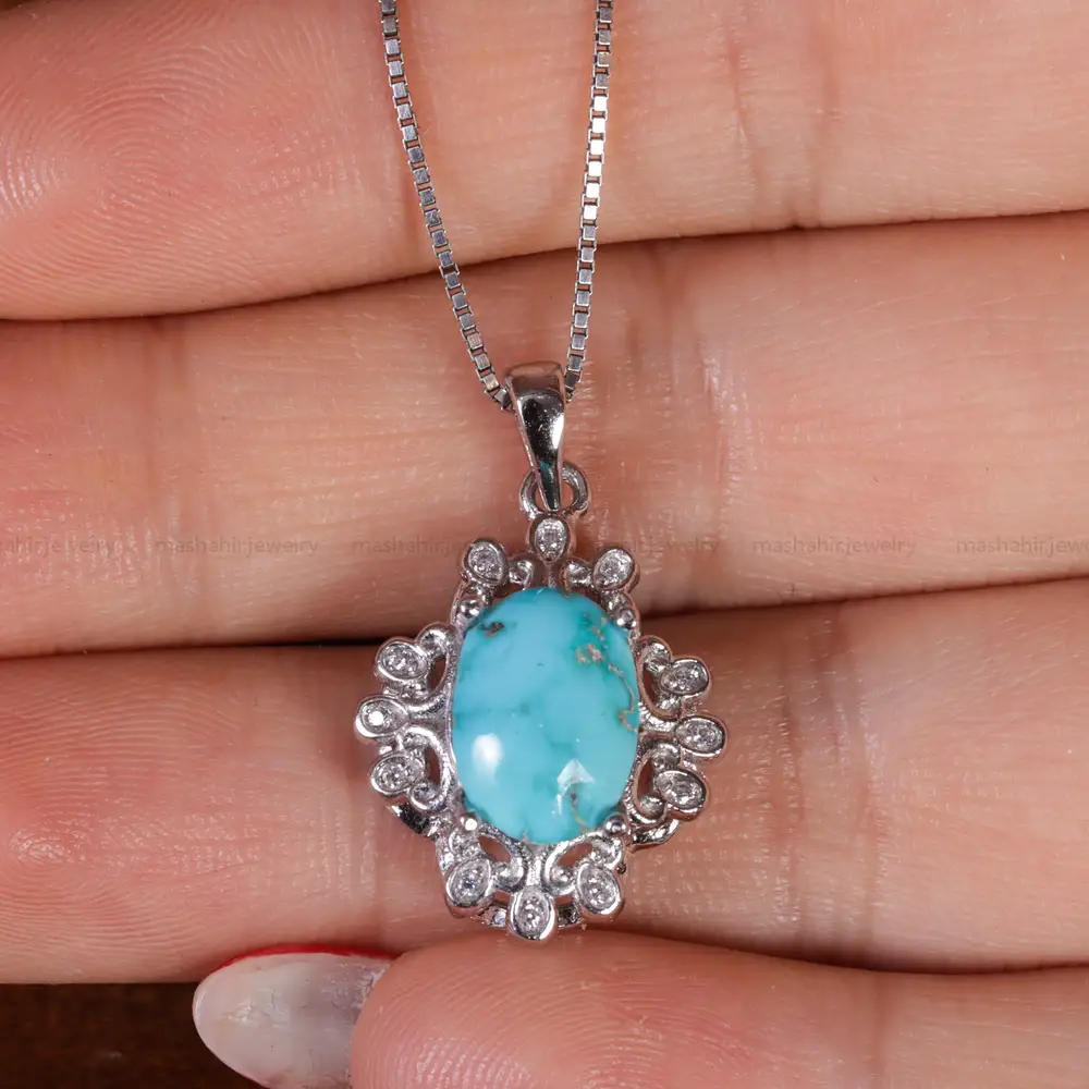گردنبند فیروزه زنانه کد 16679