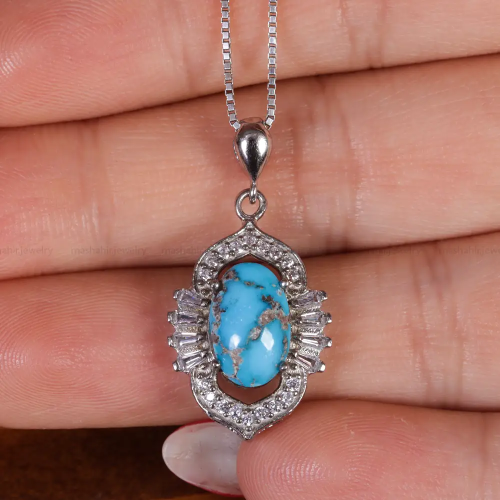 گردنبند فیروزه زنانه کد 16681