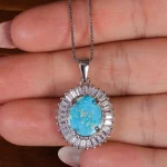 گردنبند فیروزه زنانه کد 16683