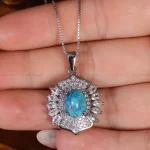 گردنبند فیروزه زنانه کد 16684