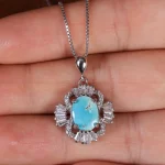 گردنبند فیروزه زنانه کد 16688