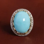 انگشتر فیروزه عجمی مردانه کد 16789