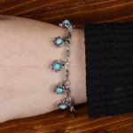 دستبند فیروزه زنانه کد 16791