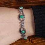 دستبند فیروزه زنانه کد 16795