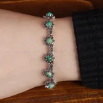 دستبند فیروزه زنانه کد 16802