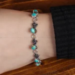 دستبند فیروزه زنانه کد 16805