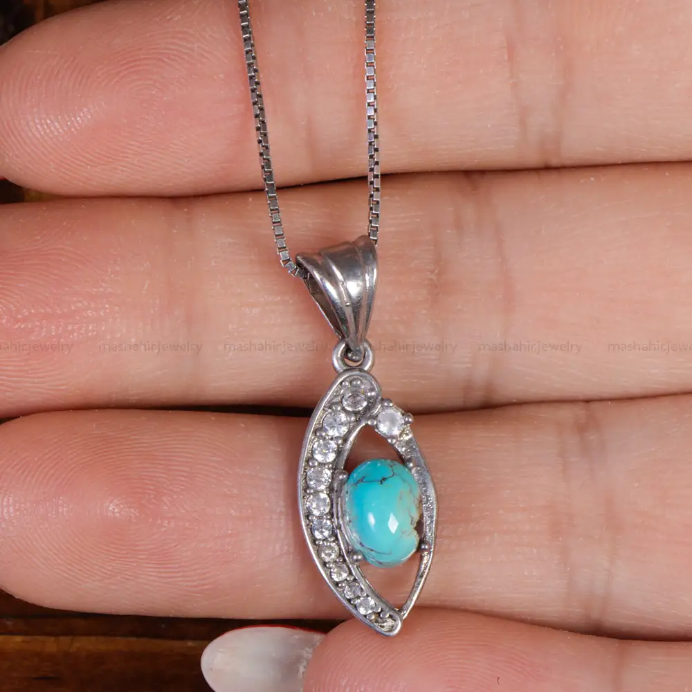 گردنبند فیروزه زنانه کد 16819