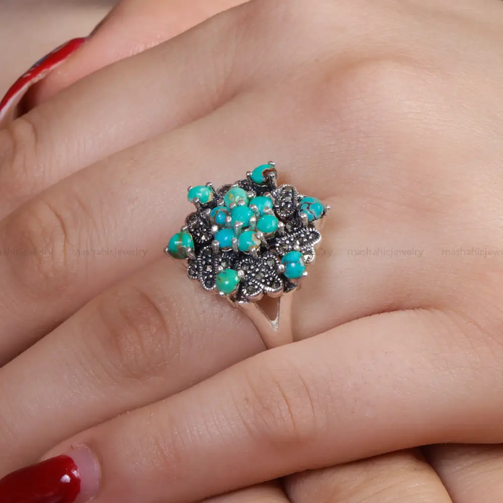 انگشتر فیروزه شجری زنانه کد 16826