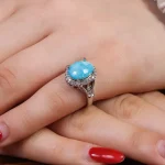 انگشتر فیروزه شجری زنانه کد 16837