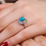 انگشتر فیروزه شجری زنانه کد 16864