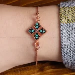 دستبند مسی فیروزه کوب کد 16872