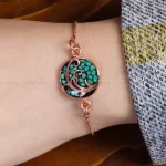 دستبند مسی فیروزه کوب کد 16877