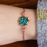 دستبند مسی فیروزه کوب کد 16881