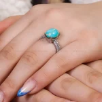 انگشتر فیروزه شجری زنانه کد 16928