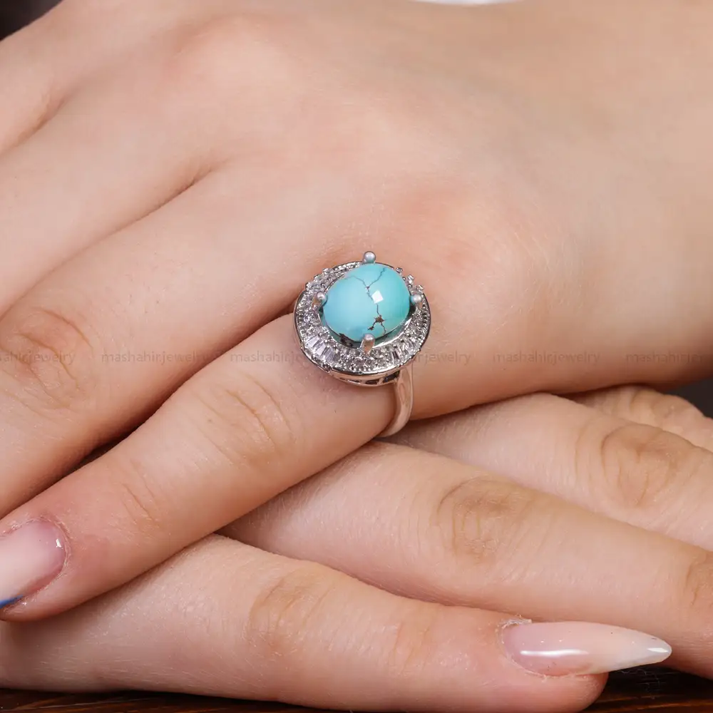 انگشتر فیروزه شجری زنانه کد 16929