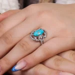 انگشتر فیروزه شجری زنانه کد 16944