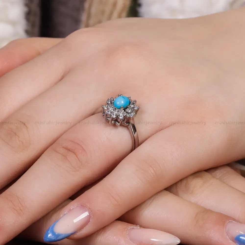 انگشتر فیروزه شجری زنانه کد 16957