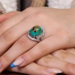انگشتر فیروزه شجری زنانه کد 16959