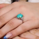 انگشتر فیروزه عجمی زنانه کد 16965