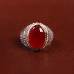 انگشتر عقیق مردانه کد 16967