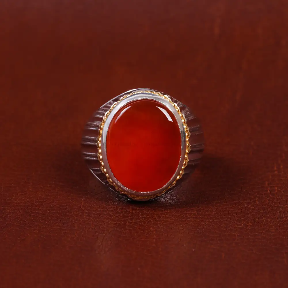 انگشتر عقیق مردانه کد 16969