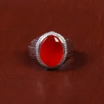 انگشتر عقیق مردانه کد 16972