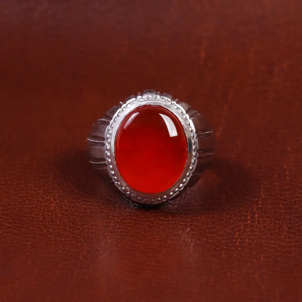 انگشتر عقیق مردانه کد 16981