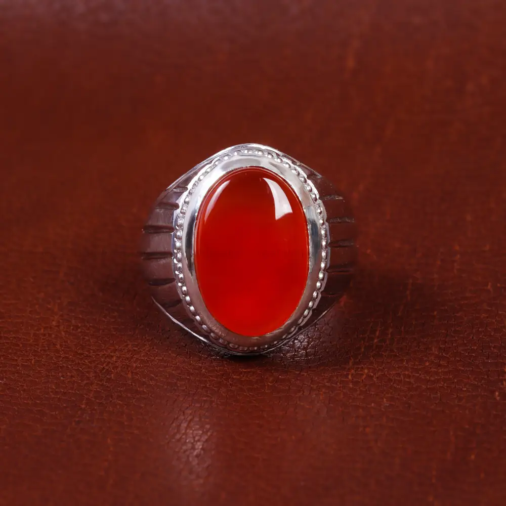 انگشتر عقیق مردانه کد 16984