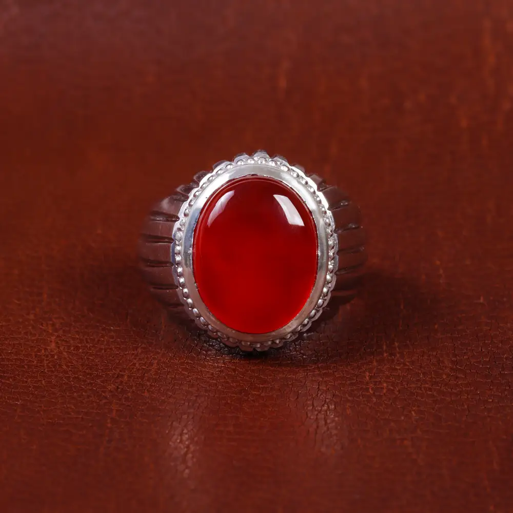 انگشتر عقیق مردانه کد 16987