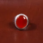 انگشتر عقیق مردانه کد 16988