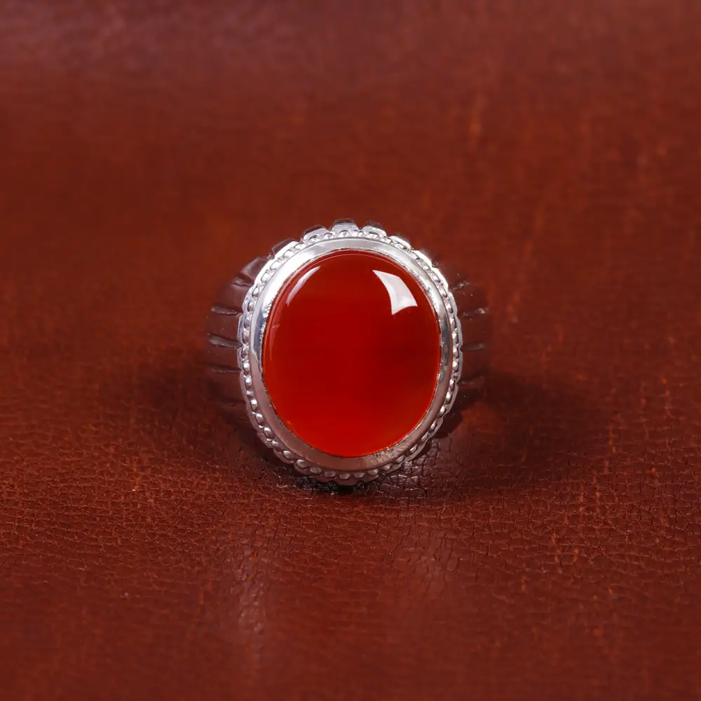 انگشتر عقیق مردانه کد 16988