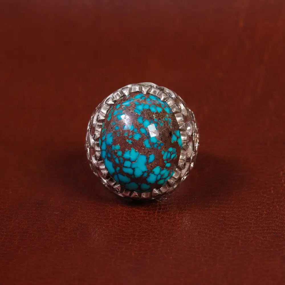 انگشتر فیروزه شجری مردانه کد 16997