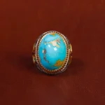 انگشتر فیروزه شجری مردانه کد 17020