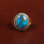 انگشتر فیروزه شجری مردانه کد 17031