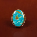 انگشتر فیروزه شجری مردانه کد 17176