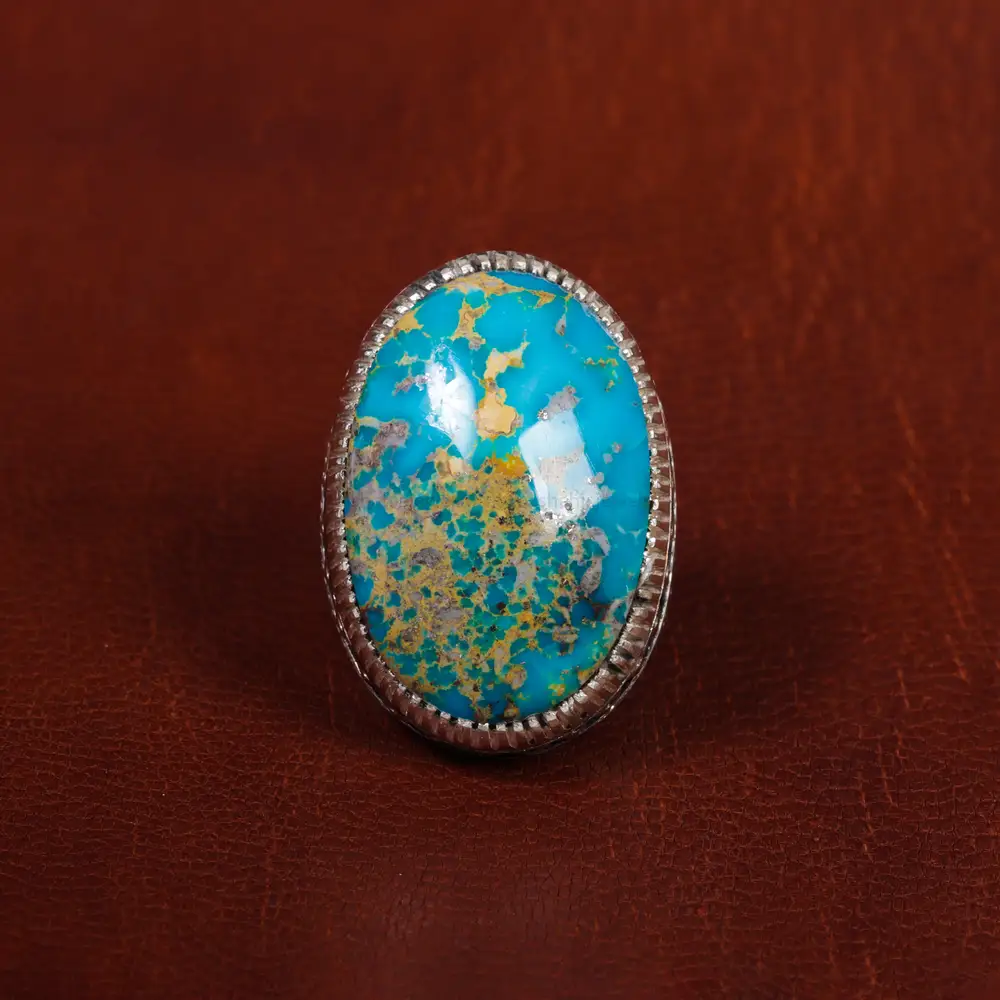 انگشتر فیروزه شجری مردانه کد 17190