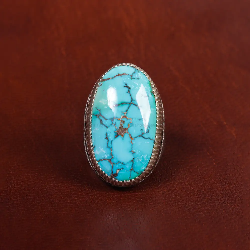 انگشتر فیروزه شجری مردانه کد 17199