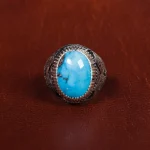 انگشتر فیروزه شجری مردانه کد 17209