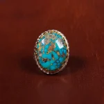 انگشتر فیروزه شجری مردانه کد 17215