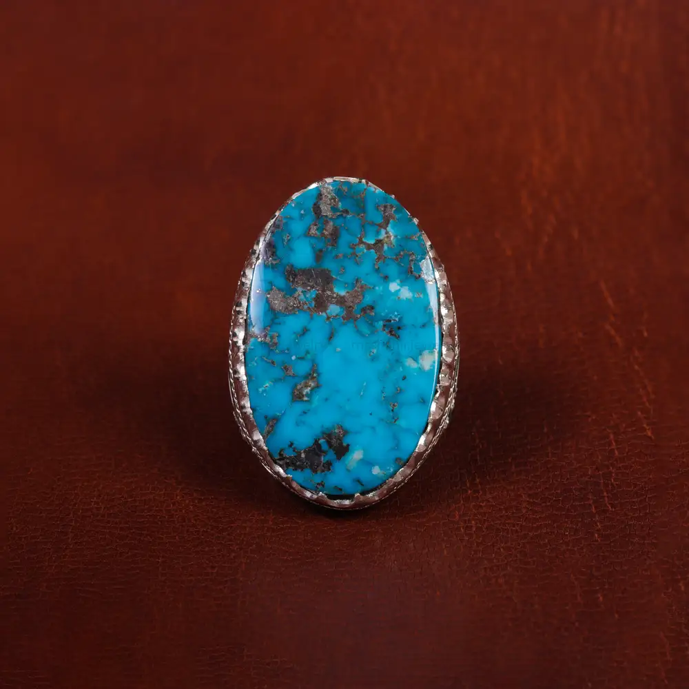 انگشتر فیروزه شجری مردانه کد 17220