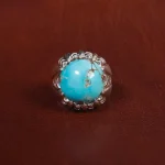 انگشتر فیروزه شجری مردانه کد 17228