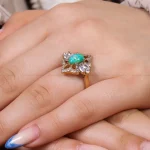 انگشتر فیروزه شجری زنانه کد 17262