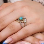 انگشتر فیروزه شجری زنانه کد 17265