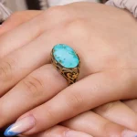 انگشتر فیروزه شجری زنانه کد 17268
