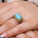 انگشتر فیروزه شجری زنانه کد 17271