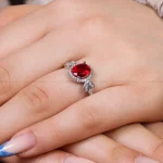 انگشتر سنتاتیک یاقوت سرخ زنانه کد 17273