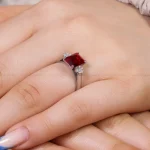 انگشتر سنتاتیک یاقوت سرخ زنانه کد 17275