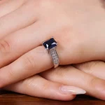 انگشتر یاقوت کبود سنتاتیک زنانه کد 17280